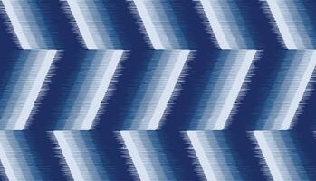 Hand drawn brush lines abstract gradient trapezoid ikat pattern, Japanese, ethnic wood carving, weaving texture surface background in blue, simple geometric graphic for carpet, fabric vector