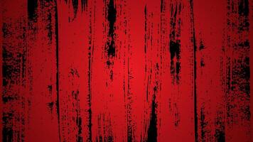 Red background with stains of uneven black paint. vector