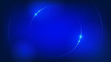 Dark blue simple background with circle elements and halftone dots. vector