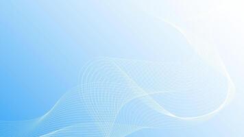 A blue background with many free-form wavy lines looks both messy and graceful. vector