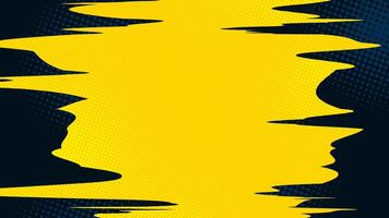 Yellow stripe on a dark background with inconspicuous half-tone dots. vector