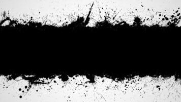 A white background with a messy black stripe that looks like an ink stain scattered in the middle. vector