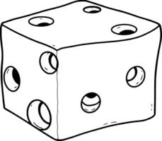 A Simple Illustration Of A Cube Of Swiss Cheese vector