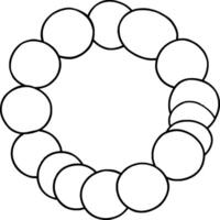 Circular Arrangement Of Simple Black And White Discs Forming A Frame vector