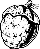Line Art Illustration Of A Single Artichoke vector