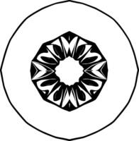 Abstract Pink And Black Geometric Mandala Design Circular Symmetrical Pattern vector