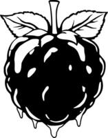 A Delicious Illustration Of A Raspberry Dripping With Creamy Goodness vector