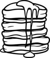 A Delicious Stack of Pancakes Drizzled With Syrup Ready To Eat vector