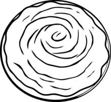 Creamy Swirled Mashed Potatoes in a Bowl Overhead View vector