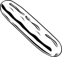 A Simple Line Drawing Of A Delicious Eclair Pastry vector