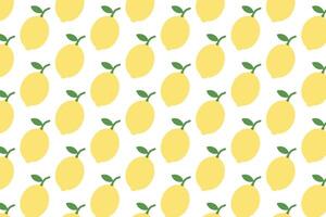 Lemon pattern on white background . Fresh lemon fruit background . illustration vector