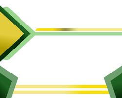 Modern geometric background with green and yellow shapes. Abstract design for business and technology, perfect for certificates, greeting cards. vector