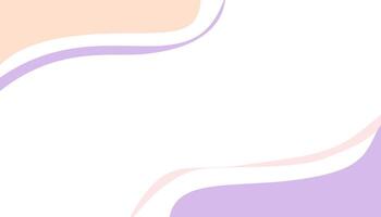 Soft wavy background with pastel peach and lavender colors. Soft and modern design elements. vector