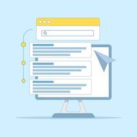 SEO Ranking Concept and search engine position tracking helps to increase website traffic through optimization, content quality and keyword targeting. Flat cartoon design illustration. vector