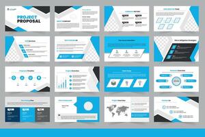 Business presentation template design, Project Proposal Presentation Template for Clear Communication and Effective Collaboration vector