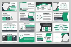 Modern Business Presentation Layout Showcasing Company Info and Service Details, Business presentation template design, vector