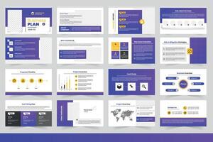 Business Plan Presentation Template With Modern Design ElementsBusiness presentation template design, vector