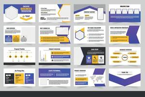 Creative Business Presentation Template Showcasing Modern Design Elements, Business presentation template design, vector