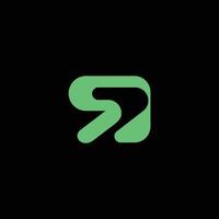 Logo design abstract template initial letter S Z element with geometry. Modern and minimalist artistic s symbol. vector