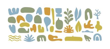 Abstract organic shapes and forms. Modern elements in minimalist style, vector