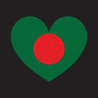 HEART BANGLADESH FLAG vector