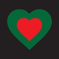 BANGLADESH FLAG HEART vector