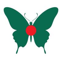 BANGLADESH BUTTERFLY FLAG vector