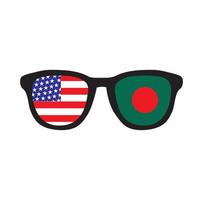 USA BANGLADESH FLAG vector