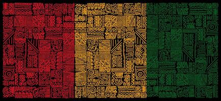 Hand drawn abstract pattern African style ethnic background vector