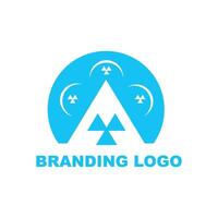 a collection of cloud logos with the concept of digital technology, data storage, logo design vector