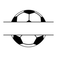 Split Soccer Ball Banner, Dynamic Sports Graphic Element vector