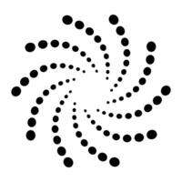 Swirling Dots Illusion, Dynamic Circular Motion Design vector