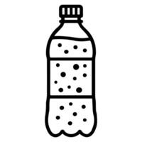Sparkling beverage soda in plastic bottle with visible bubbles vector