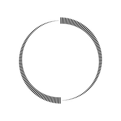 Circular Progress Bar, Segmented Black and White Loading Indicator