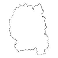 Outlined Map of Zhytomyr Oblast, Ukraine for Geographic Projects vector