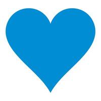 Azure Heart, Symbol of Love, Health, and Digital Affection vector