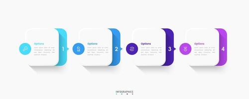 Infographic label design template with icons and 4 options or steps. Can be used for process diagram, presentations, workflow layout, info graph. vector