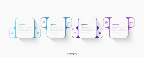 Infographic label design template with icons and 4 options or steps. Can be used for process diagram, presentations, workflow, info graph. vector
