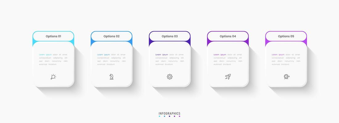 Infographic label design template with icons and 5 steps. Can be used for process diagram, presentations, workflow, info graph.