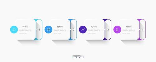 Infographic label design template with icons and 4 options. Can be used for process diagram, presentations, workflow layout, flow chart, info graph. vector