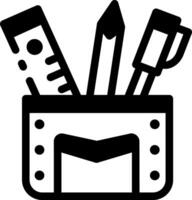 A linear style icon of a stationery pouch vector