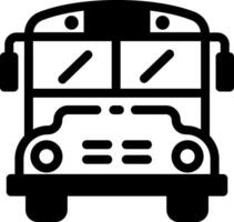 A linear style icon of a school bus vector