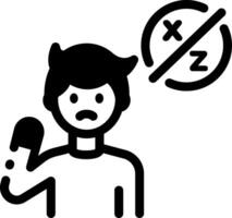 A student having math confusion, line style icon vector