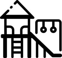 School playground icon in a linear style vector