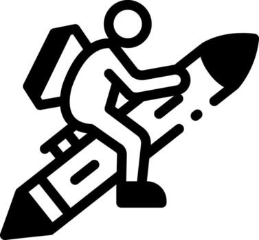 A linear style icon showing learning fun vector