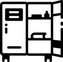 A linear style icon of a school locker vector