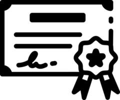 A linear style icon of an educational certificate vector