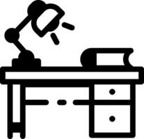 A line style icon of a study table vector