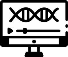 A linear style icon depicting dna study vector