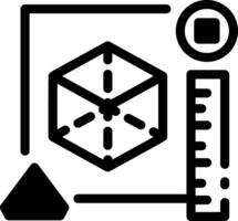 A linear style icon depicting geometry shape vector
